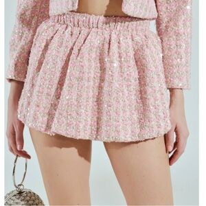 Pink Tweed Skirt size Large